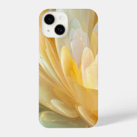 Serene Radiance of Golden and Aqua Petal Layers
