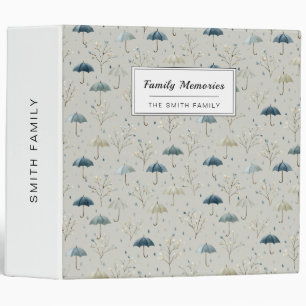 Serene Rain Garden Floral Pattern (11) Binder