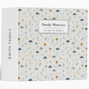 Serene Rain Garden Floral Pattern (12) Binder