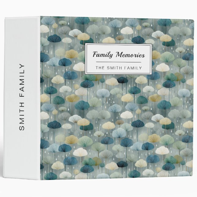 Serene Rain Garden Floral Pattern (1) Binder (Front/Spine)