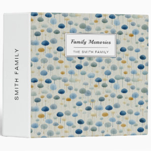 Serene Rain Garden Floral Pattern (2) Binder