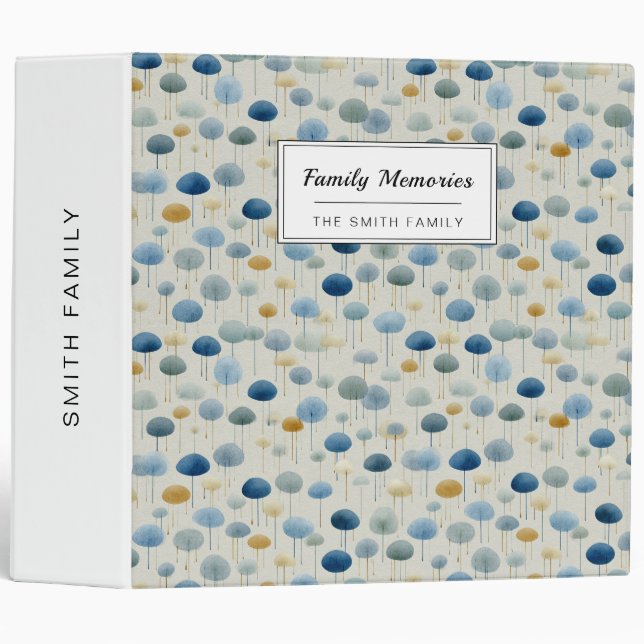 Serene Rain Garden Floral Pattern (2) Binder (Front/Spine)