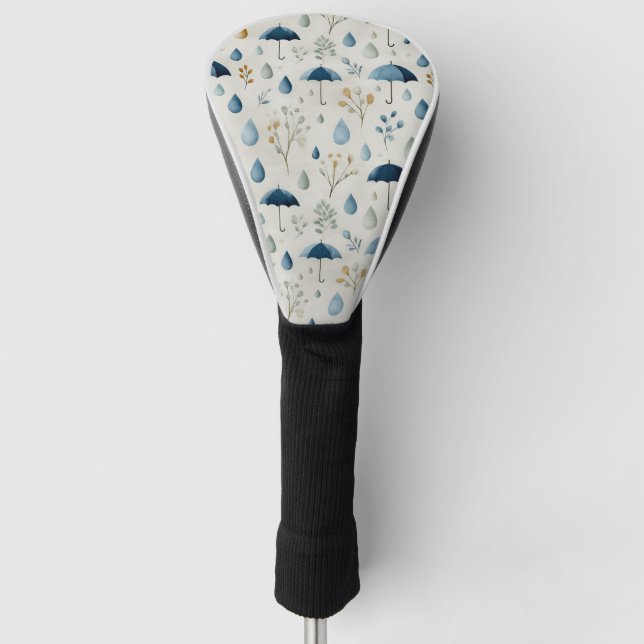 Serene Rain Garden Floral Pattern (3) Golf Head Cover (Front)