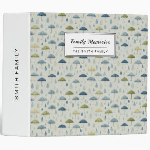 Serene Rain Garden Floral Pattern (4) Binder
