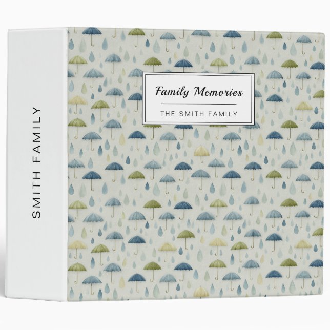 Serene Rain Garden Floral Pattern (4) Binder (Front/Spine)