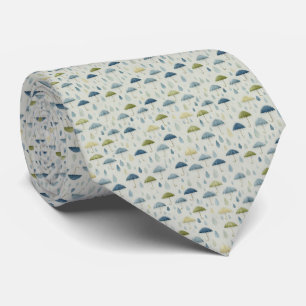 Serene Rain Garden Floral Pattern (4) Tie