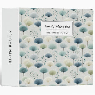 Serene Rain Garden Floral Pattern (5) Binder