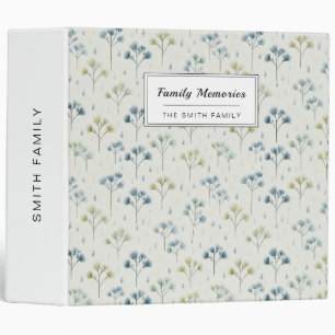 Serene Rain Garden Floral Pattern (9) Binder