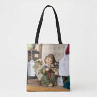 Serene Reading Angel Figurine