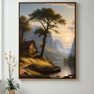 Serene Refuge Stretched Canvas Print