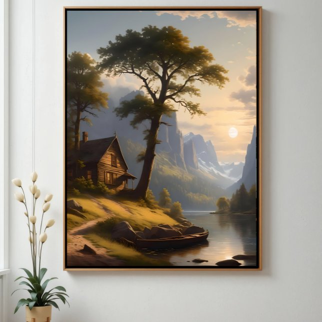 Serene Refuge Stretched Canvas Print (Creator Uploaded)