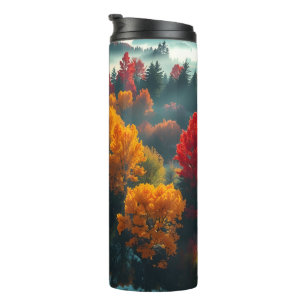 Serene River Shore Reflection Nature Art Thermal Tumbler