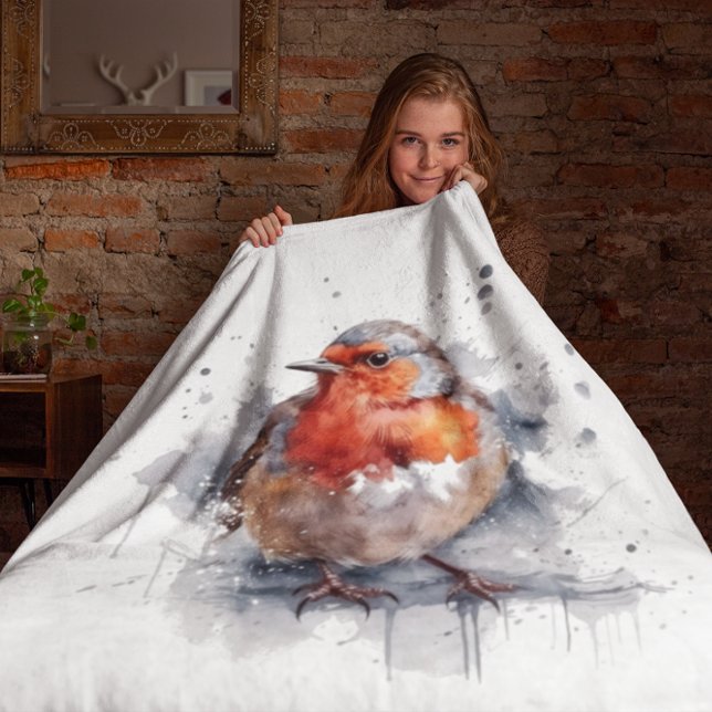Serene Robin, custom Fleece Blanket (Creator Uploaded)