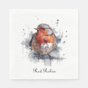 Serene Robin, custom Napkin