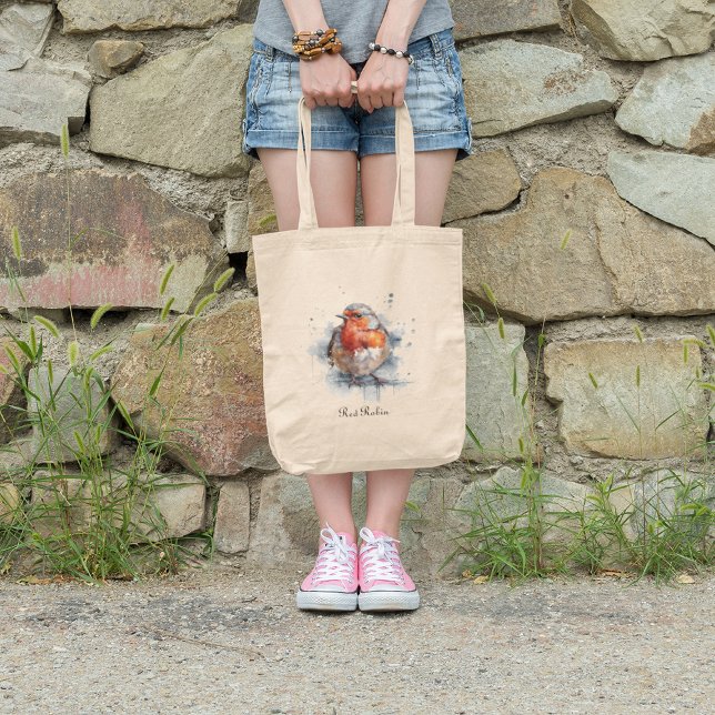 Serene Robin, custom Tote Bag (Creator Uploaded)