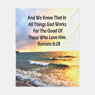SERENE ROMANS 8:28 SCRIPTURE VERSE FLEECE BLANKET