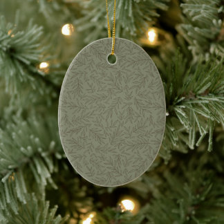 Serene Sage Green | Deep Forest Calm Tone-on-Tone Ceramic Ornament
