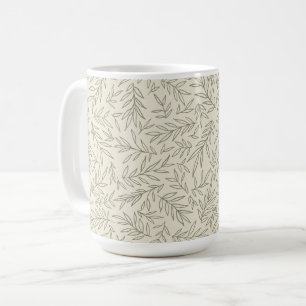 Serene Sage Green Gentle Leaf Whisp Coffee Mug