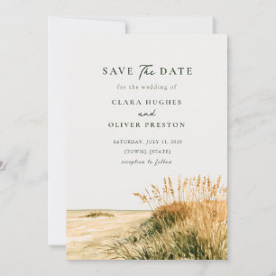 Serene Sage Green Sea Oats Sanibel Gulf Wedding Save The Date