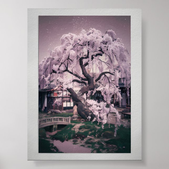 Serene Sakura Tree Poster (Front)