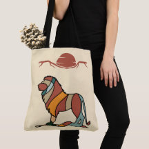 Serene Savanna Kind Lion Abstract Modern Earthy