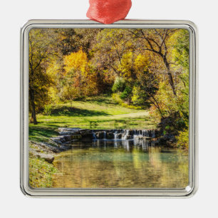 Serene Scene At Dogwood Creek Metal Ornament