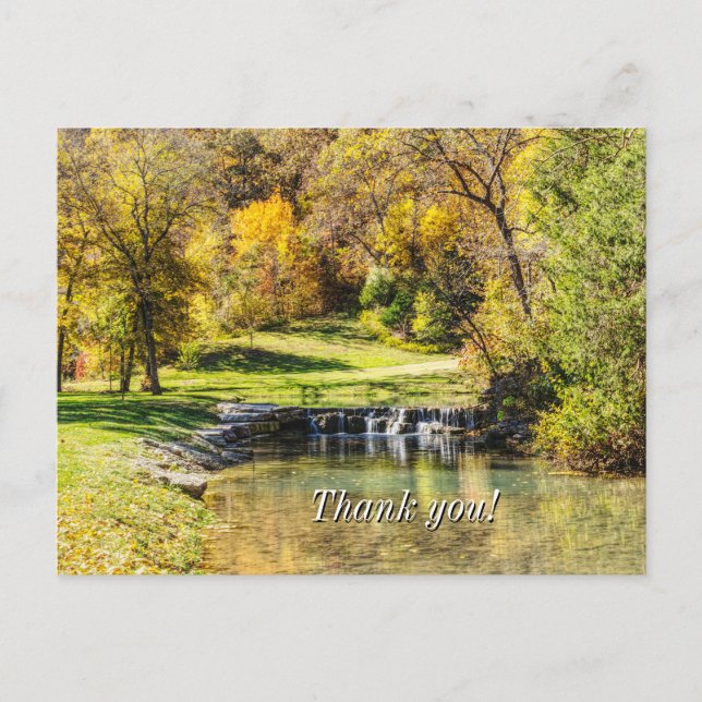 Serene Scene At Dogwood Creek Thank You Postcard (Front)