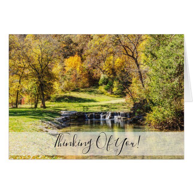 Serene Scene Dogwood Canyon Thinking Of You Card (Front Horizontal)