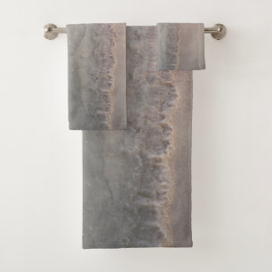 Serene Sea Meets Sandy Beach 2 Bath Towel Set