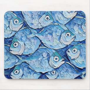 Serene Seascape: Starfish and Shells Mouse Pad