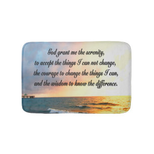 SERENE SERENITY PRAYER SUNRISE PHOTO DESIGN BATH MAT