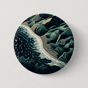Serene Shores 2 Inch Round Button