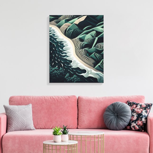 Serene Shores Canvas Print (Insitu(LivingRoom))