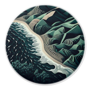 Serene Shores Ceramic Knob