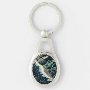 Serene Shores Keychain