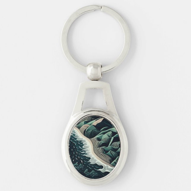 Serene Shores Keychain (Front)