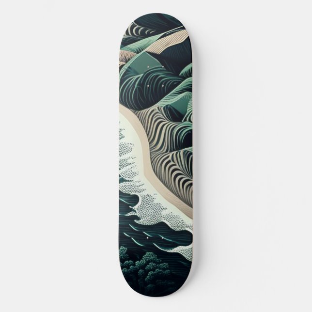 Serene Shores Skateboard (Front)