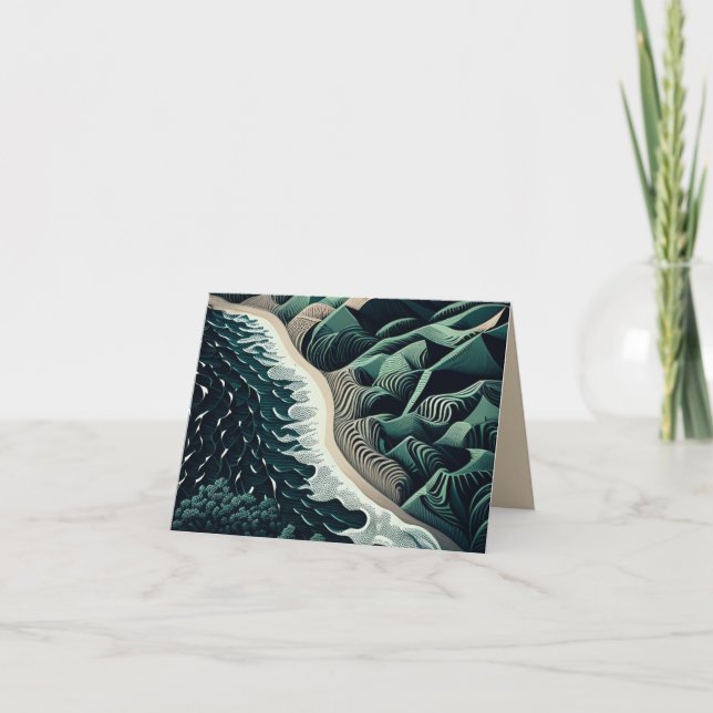 Serene Shores Thank You Card (Front)