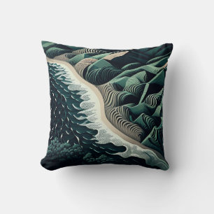 Serene Shores Throw Pillow