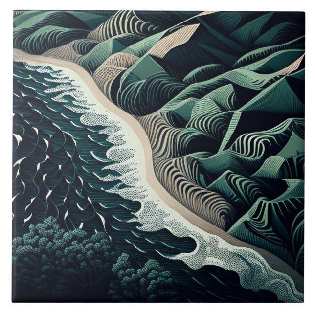 Serene Shores Tile (Front)