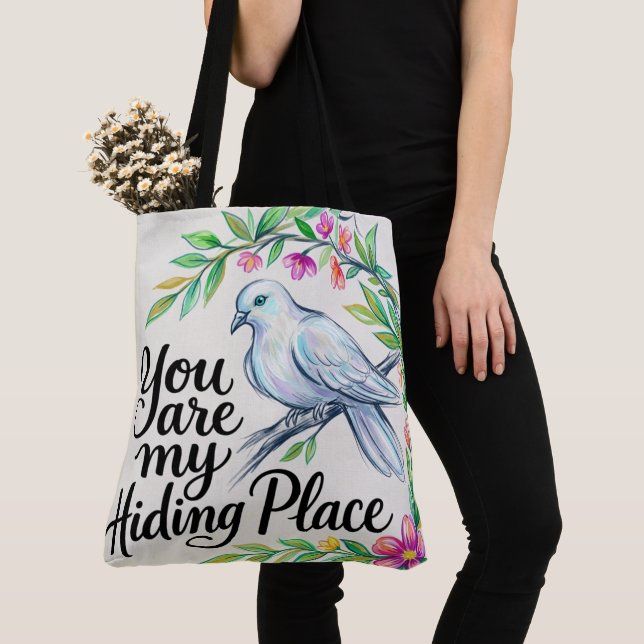 Serene Sketch Tote Bag (Close Up)