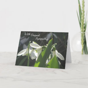 Serene Snowdrops Cust. Text Sympathy Card