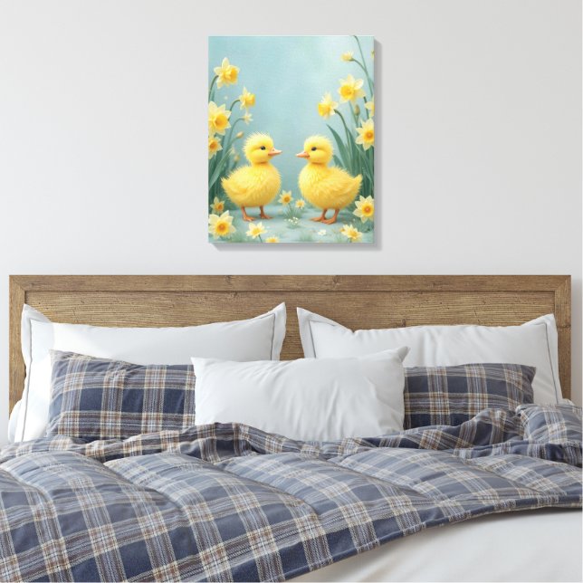 Serene Spring Ducklings Nursery Decor (Insitu(Bedroom))