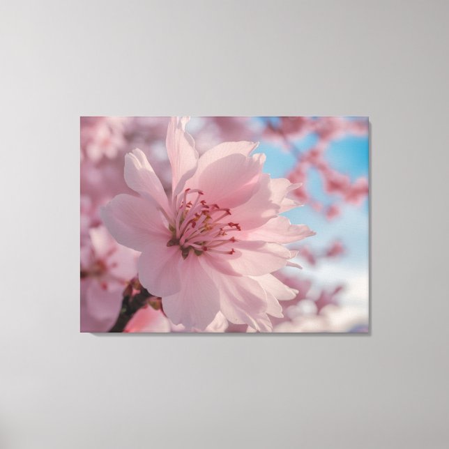 Serene Spring Flower Art Canvas Print (Front)