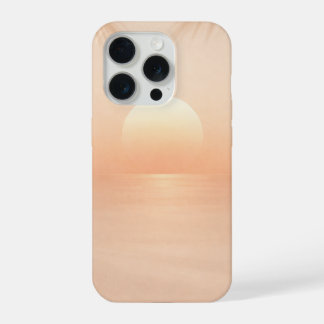 Serene summer sunset with palm shadows iPhone 15 pro case