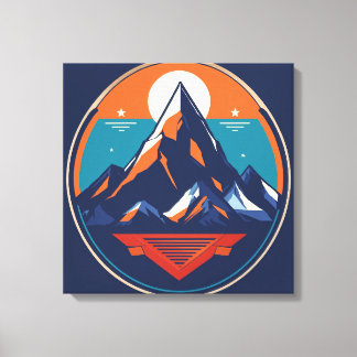 Serene Summit Graphic Canvas Print