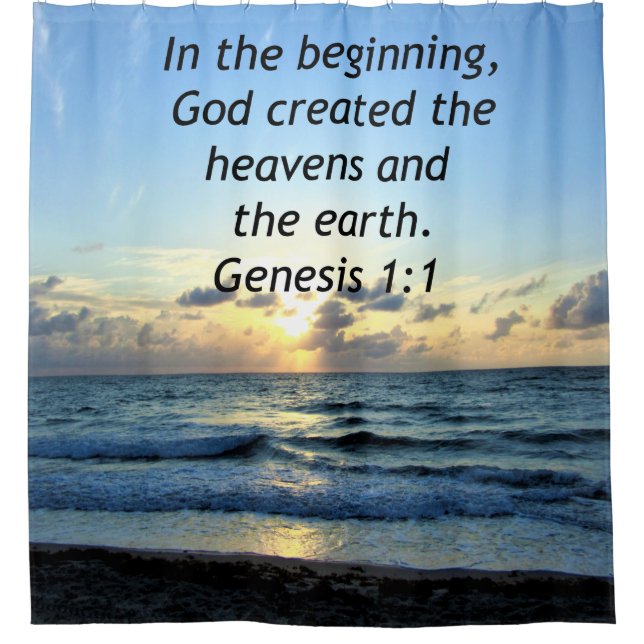 SERENE SUNRISE GENESIS 1:1 PHOTO SCRIPTURE (Front)