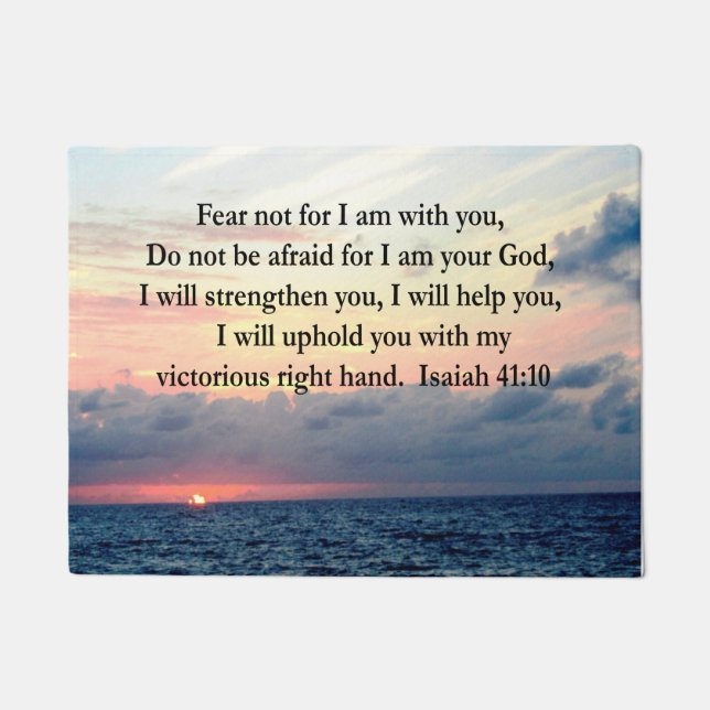 SERENE SUNRISE ISAIAH 41:10 DOORMAT (Front)