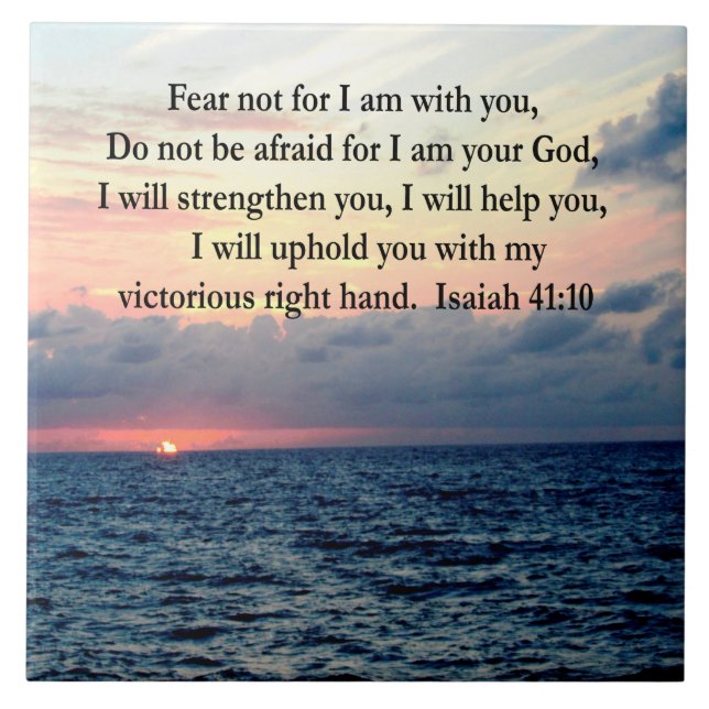 SERENE SUNRISE ISAIAH 41:10 TILE (Front)