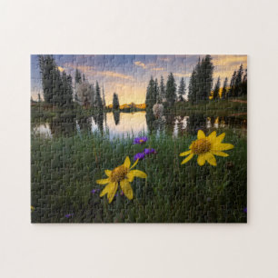 Serene Sunrise over a Colorado Pond Jigsaw Puzzle